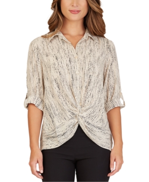 image of Bcx Juniors- Printed Twist-Front Top
