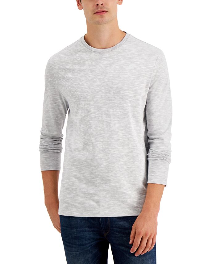 Michael Kors Men's Long-Sleeve Reverse-Print Crew Neck T-Shirt & Reviews -  Hoodies & Sweatshirts - Men - Macy's