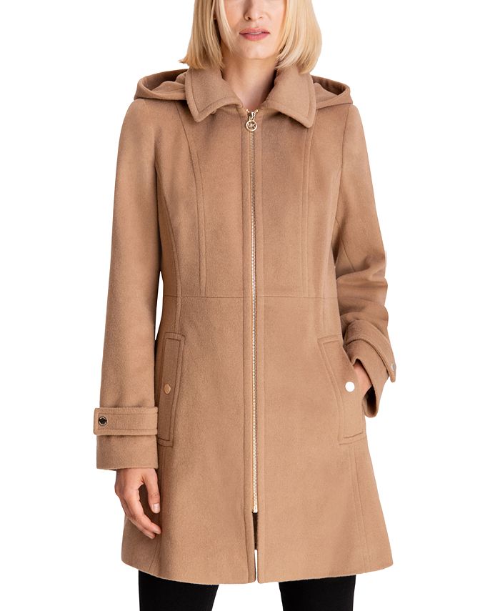renere oversøisk tilstødende Michael Kors Hooded Coat, Created for Macy's & Reviews - Coats & Jackets -  Women - Macy's