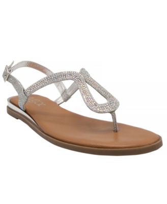 material girl swan flat thong sandals