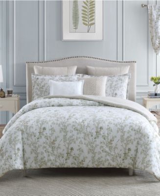 Laura Ashley Lindy Cotton Reversible 7 Piece Comforter Set, Full/Queen ...