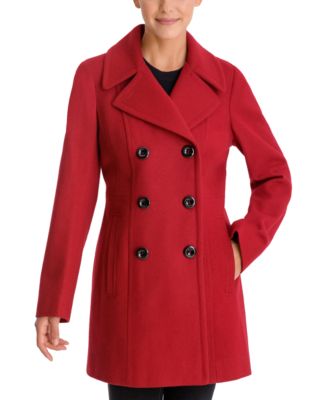 red mk coat