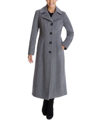 macys anne klein single breasted wool coat