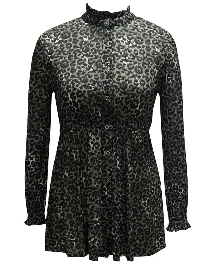 Style & Co Plus Size Printed Mesh Tunic, Created for Macy's Macy's