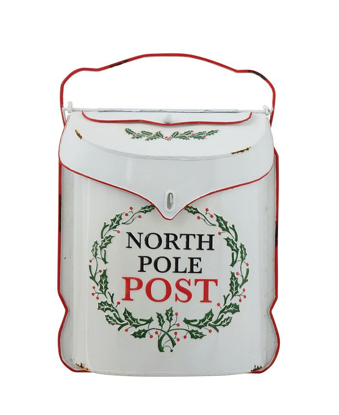 CREATIVE COOP INC Embossed Tin "North Pole Post" Box Macy's