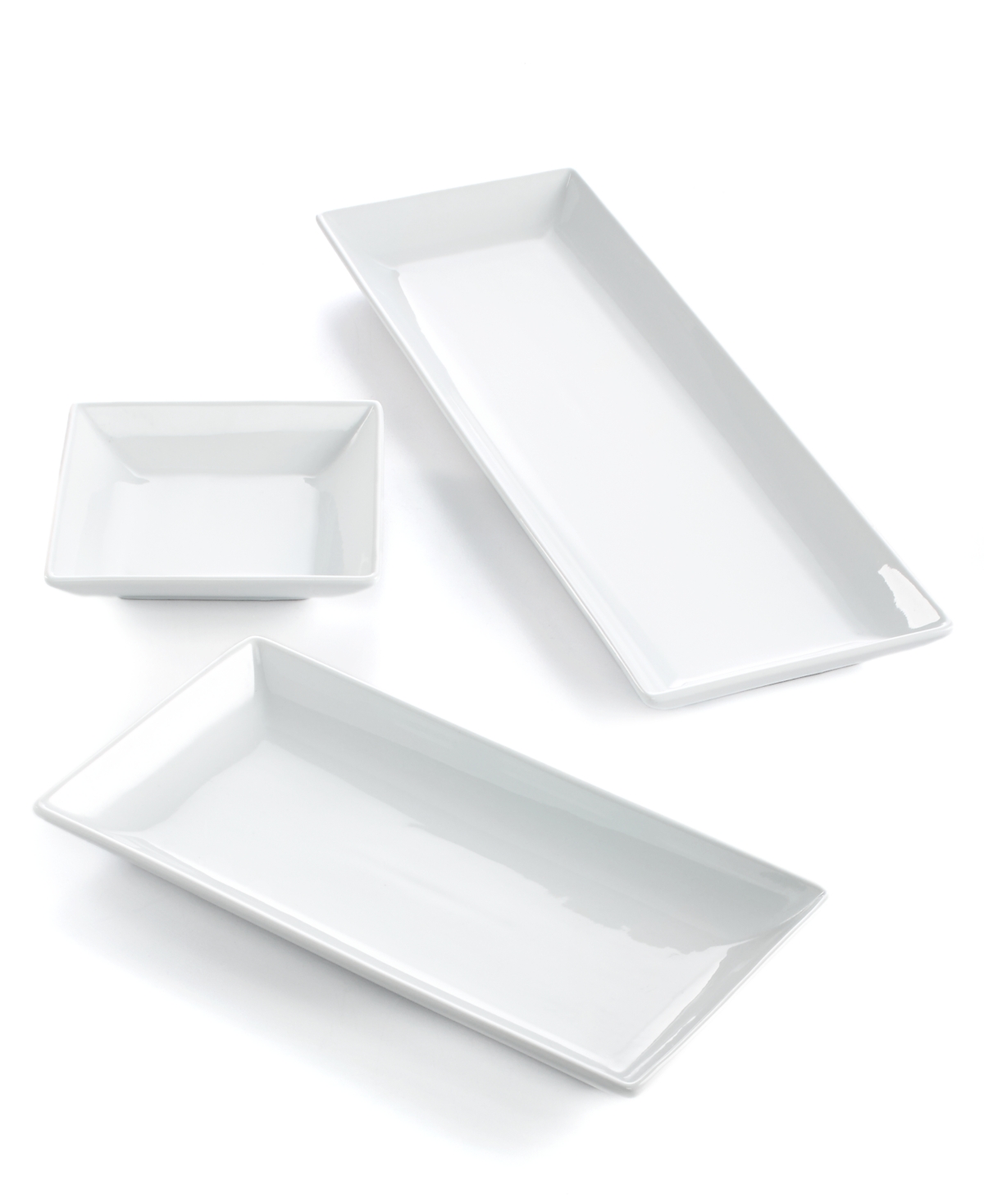 Whiteware Nested Serving Trays, Set of 3, Created for Macy's - White