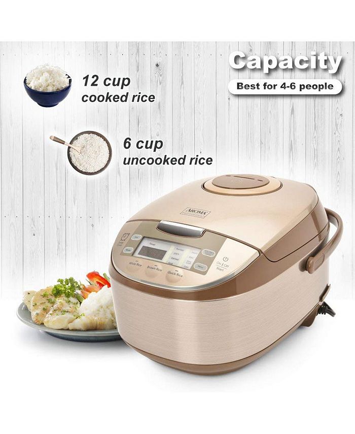Aroma ARC6106 Professional 12 Cup Cooked Digital Rice Cooker