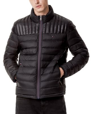 tommy hilfiger black puffer jacket