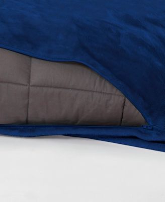 Plush 15lb Weighted Blanket with Washable Cover