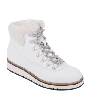 image of White Mountain Cozy Lace-Up Booties Women-s Shoes