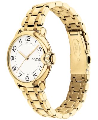 COACH Women's Arden Gold-Plated Bracelet Watch 36mm