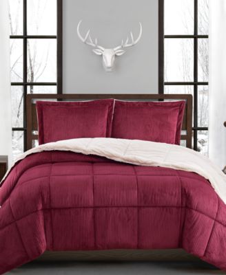 Photo 1 of FULL/QUEEN Truly Soft Cuddle Warmth Comforter Set in Red & Taupe Fur Super Plush
Includes 1 comforter and 2 standard shams