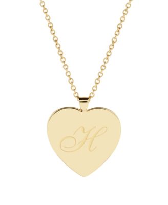Isabel Initial Heart Gold-Plated Pendant Necklace