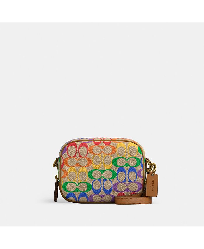 COACH Camera Bag 16 In Rainbow Signature Canvas & Reviews - Women - Macy's