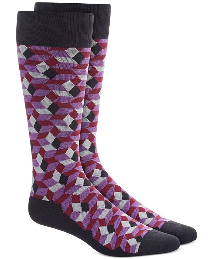 Alfani Men's Shaded Cube Socks, Created for Macy's - Macy's