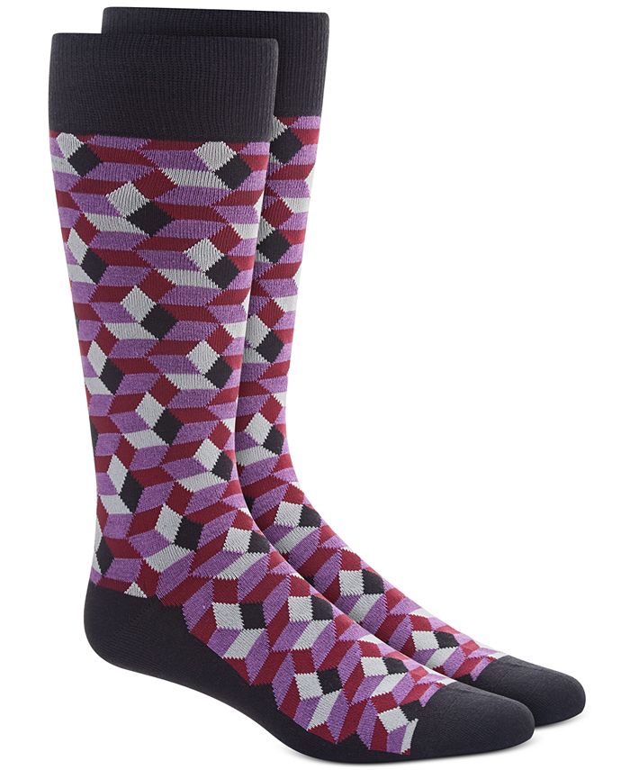 Alfani Men's Shaded Cube Socks, Created for Macy's Macy's
