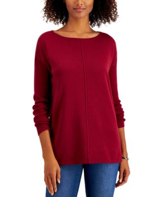 macys womens red sweaters