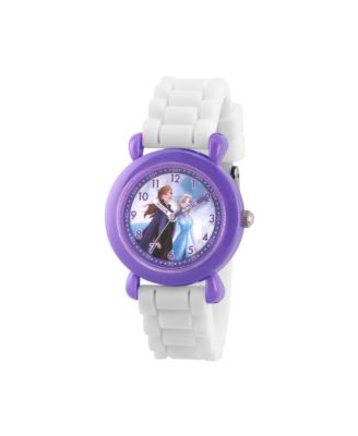 ewatchfactory - Disney Frozen 2 Elsa, Anna Girl's Purple Plastic Time Teacher Watch 32mm
