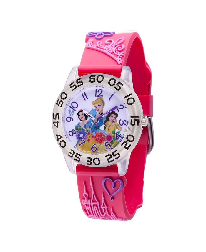 ewatchfactory - Disney Princess Snow White, Belle Girls' Clear Plastic Watch 32mm