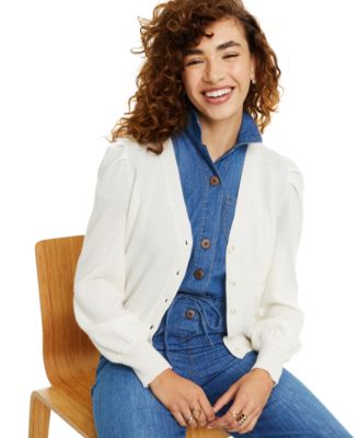Charter Club - Balloon-Sleeve Cardigan