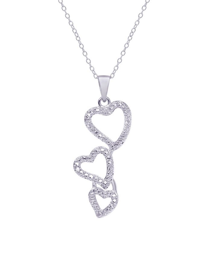 Diamond triple heart necklace canadian jewelry makers online