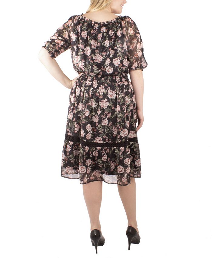 NY Collection Women's Plus Size Peasant Dress - Macy's