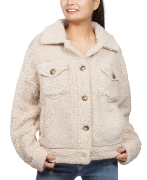 image of Hippie Rose Juniors- Sherpa Trucker Jacket