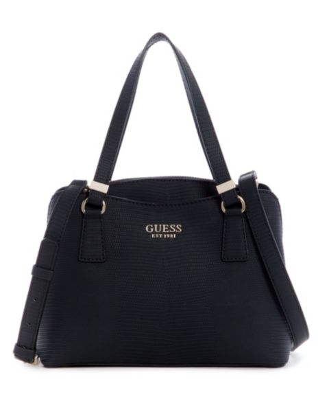 Сумка GUESS Lyndi Small Triple Compartment Girlfriend Satchel, цвет: Чёрный