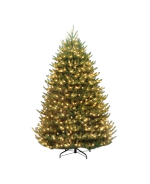Puleo 6.5' Pre-lit Canadian Balsam Fir Artificial Christmas Tree In Green