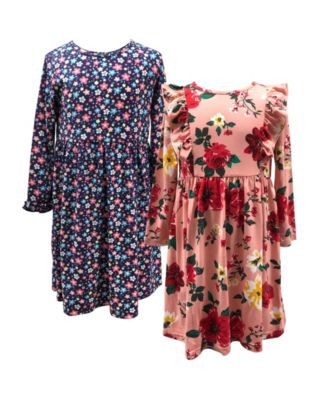 Blueberi Boulevard - Little Girl Two Pack Yummy Floral Dresses
