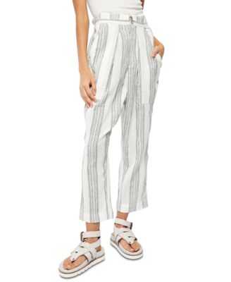 macys womens white linen pants