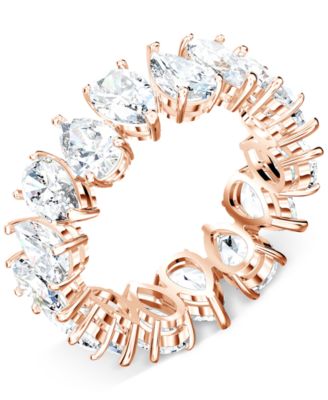 Rose Gold-Tone Crystal Ring