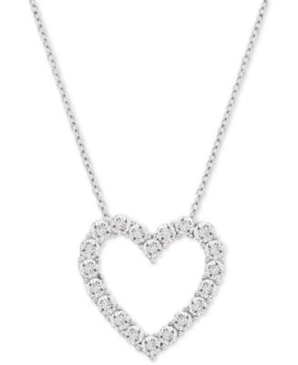 DEPARTMENT Silver And White Heart Pearl Necklace - Silver