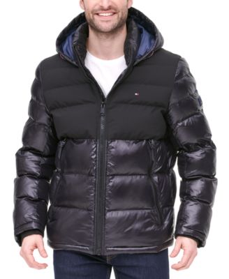 black tommy hilfiger bubble jacket