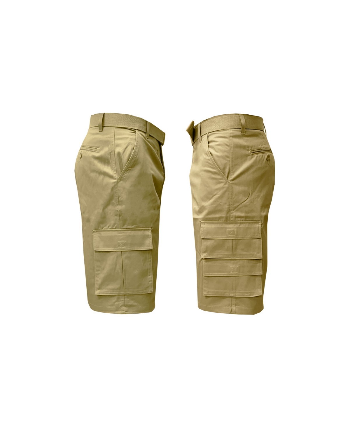 Men's 7-Pocket Cargo Belt Shorts - Khaki