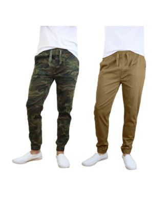Men's Basic Stretch Twill Joggers, Pack of 2