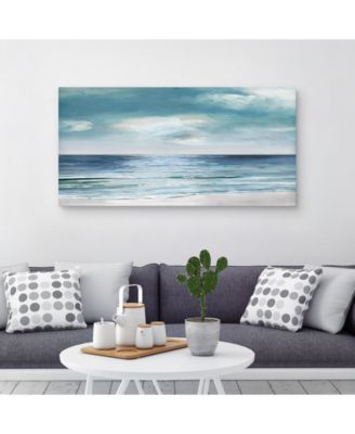 Blue Silver Shore by Sally Swatland Canvas Art Print