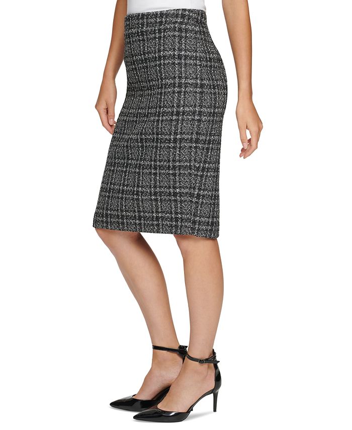 DKNY Petite Tweed Pencil Skirt - Macy's