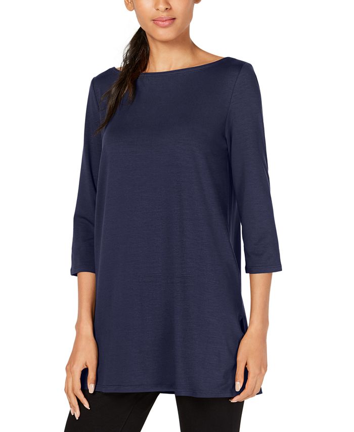 Eileen Fisher Bateau Neck Top Macy's