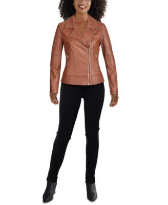 guess leather jacket macys