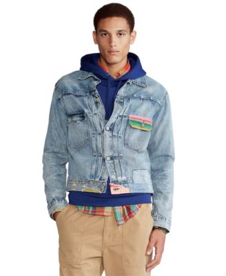 ralph lauren repaired denim trucker jacket