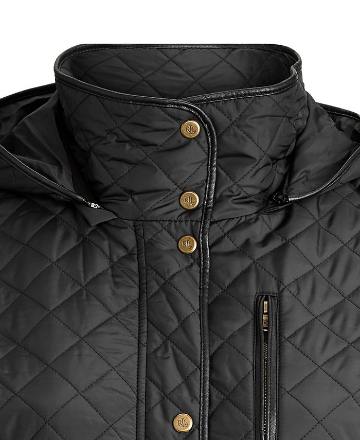 Lauren Ralph Lauren Plus Size Quilted Hooded Coat, Created for Macy's