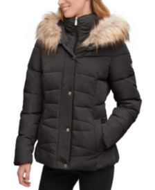 Faux-Fur-Trim Hooded Puffer Coat, Created for Macy's