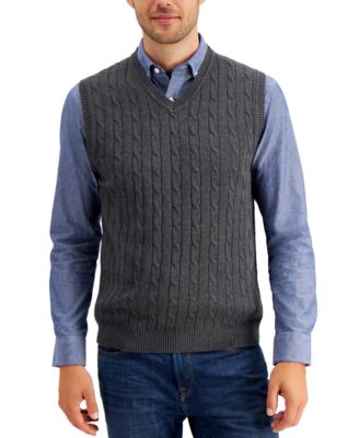 macys mens vest sweater