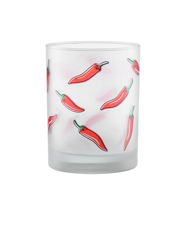 Culver Chili Pepper DOF Glass, Set of 4 Macy's