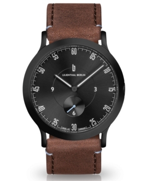 image of Lilienthal Berlin L1 All Brown Leather Strap Watch, 37.5mm