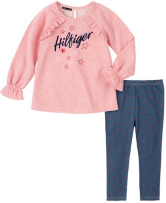 Tommy Hilfiger - Baby Girls Fleece Tunic Denim Legging Set