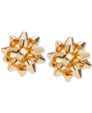 image of Holiday Lane Gold-Tone Bow Stud Earrings, Created for Macy-s