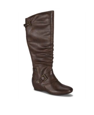 bare traps wide calf boots black