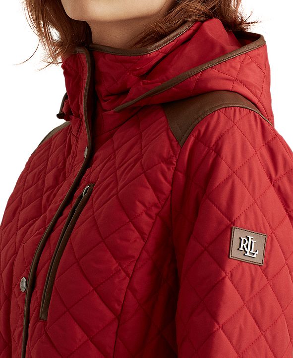 hooded quilted anorak coat